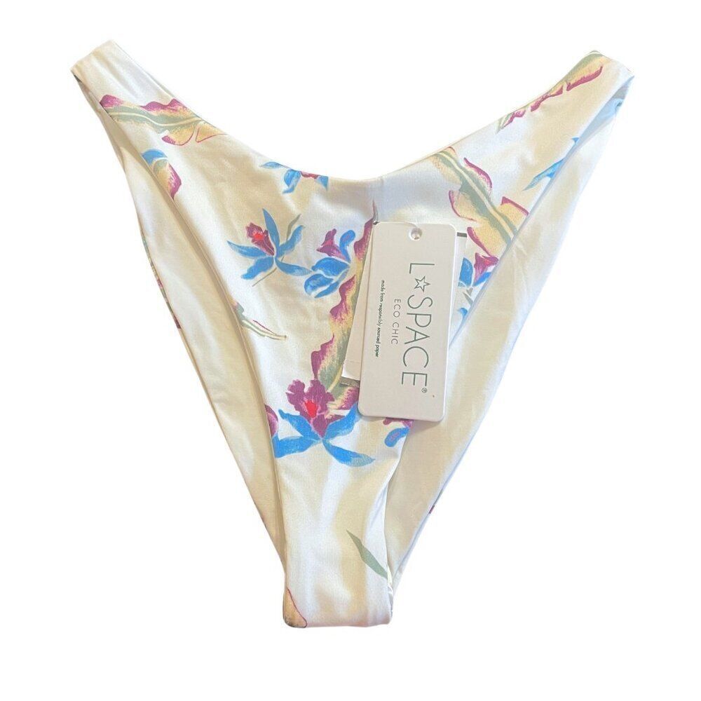 l*space Cabana Orchid Floral Bitsy Bottom Sz. S - NWT